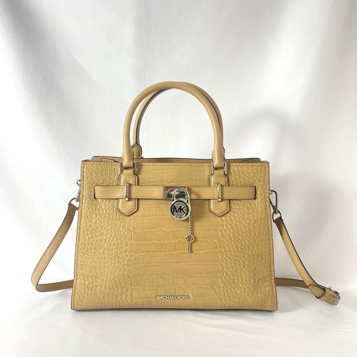 tas wanita mk hamilton croco medium satchel vj