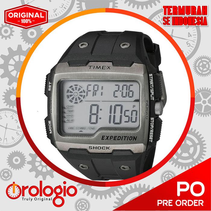 Jam Tangan Timex Expedition Grid Shock TW4B02500 Black Resin Strap