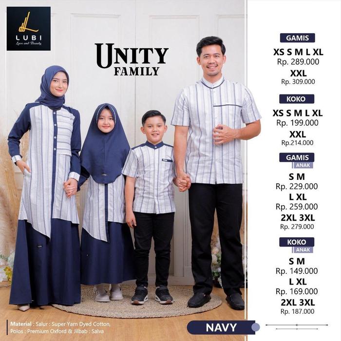 Promo Sarimbit Lubi Unity Family Navy