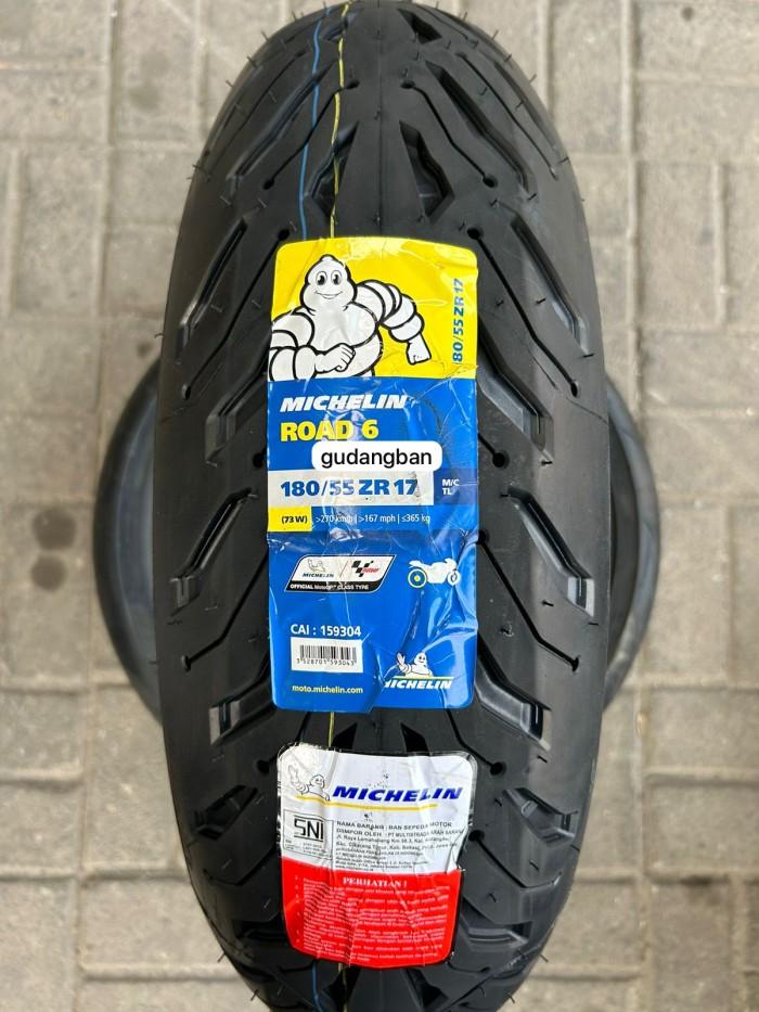 Ban Michelin ROAD 6 180 55 17 RADIAL SPORT MOGE BELAKANG BARU TUBELESS
