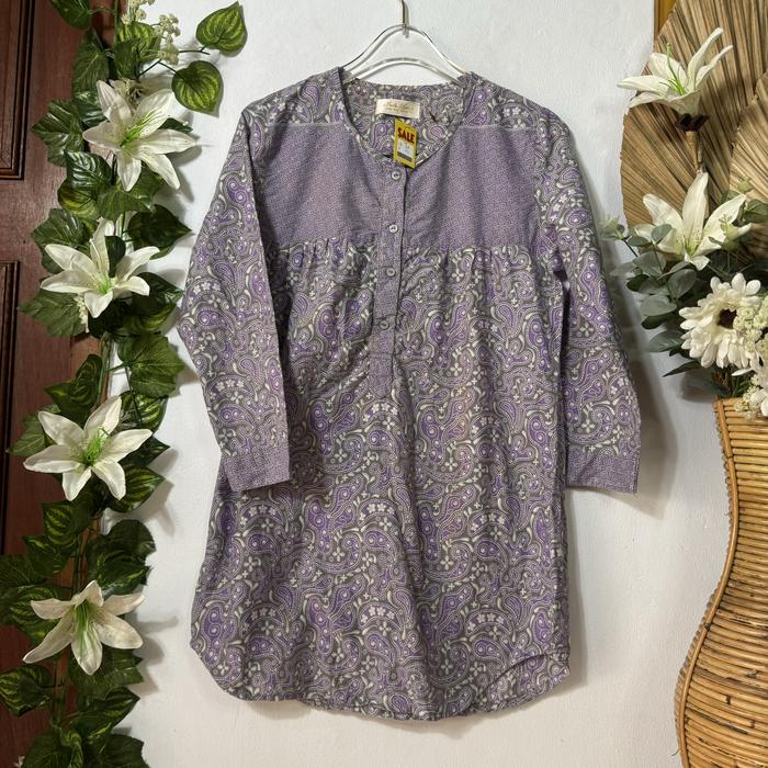 Blouse Batik Ungu Indra Loka