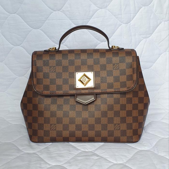 Louis vuitton leather MM gold buckle handbag original / lv emas tas kulit wanita shoulder hand bag