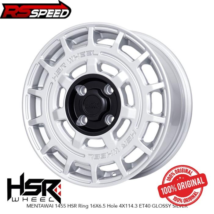 Modifikasi Velg HSR R16 MENTWAI lebar 7 Pcd 4x114,3 Veloz,Kijang,Avanza,Livina,,Hyundai dll Silver