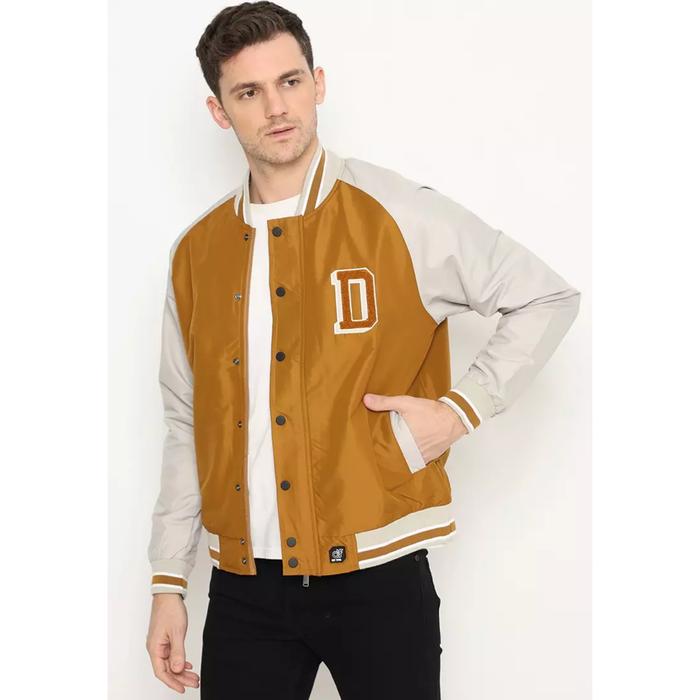 D&F - JACKET CASUAL PRIA ORIGINAL - Jaket Bomber Varsity Pria