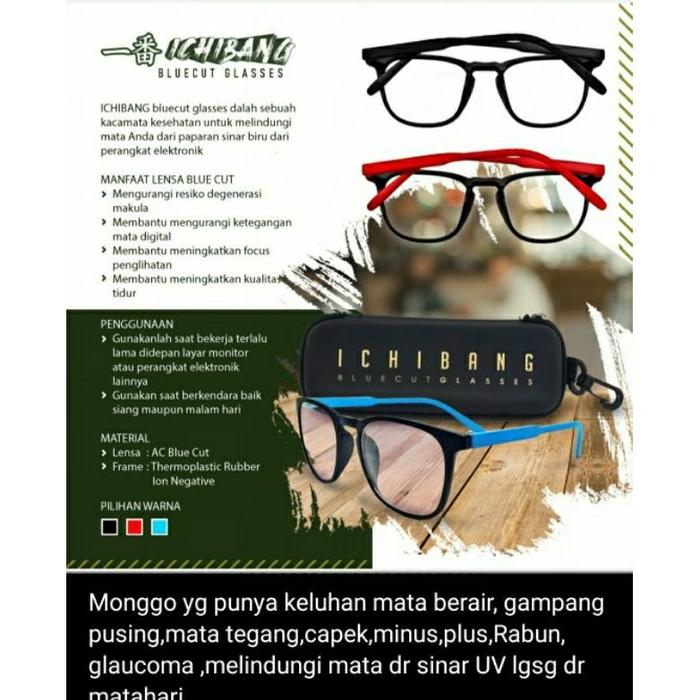 Kacamata Ichibang Bluecut Glasses Type 2 100% Original Terlaris