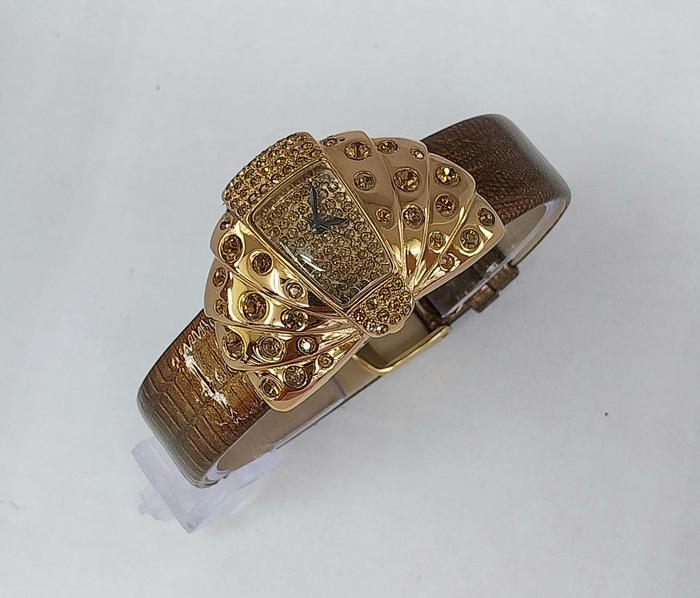 Jam Tangan Wanita Analog Stainless Steel Chopard Kipas Kulit Mewah Elegan Grade Super
