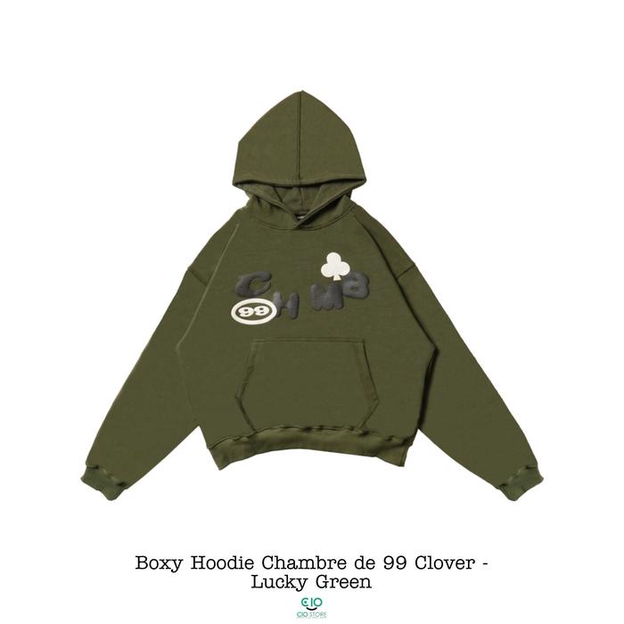 Boxy Hoodie Chambre de 99 Clover - Lucky Green Original Invoice