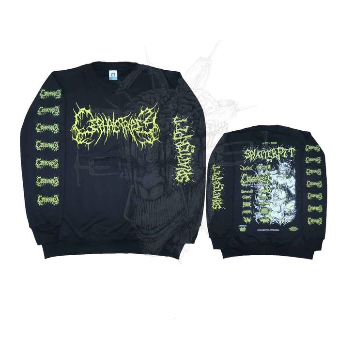Crewneck - Cephalotripsy - Splater Pit 3 - Logo Green