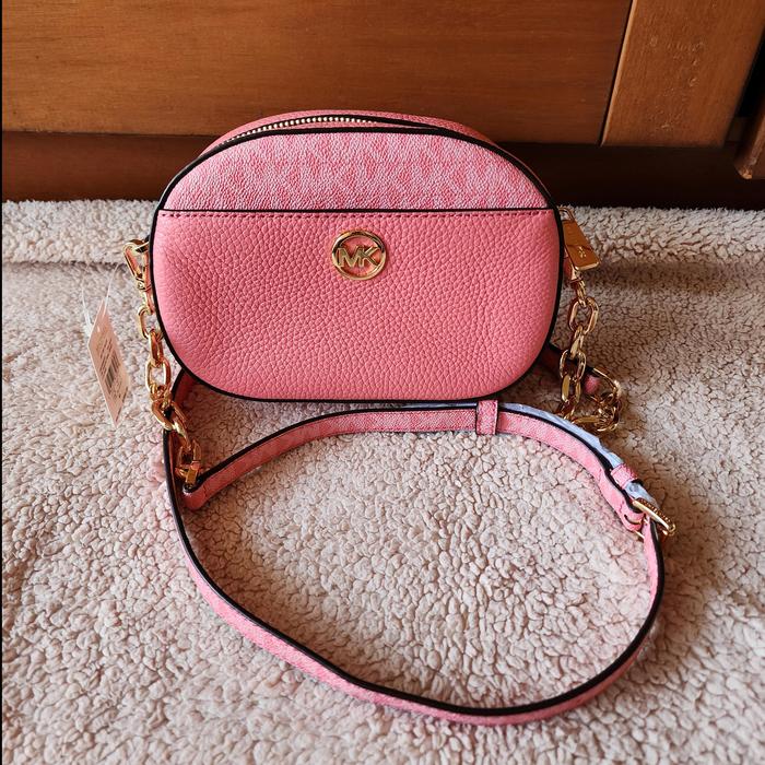 MK Jet Set Charm Small Oval Camera Crossbody - Original
