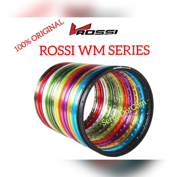 VELG ROSSI ROSSY WM 120 140 160 185 215 250 RING 17 BLACK SILVER BLUE RED GOLD PURPLE UNGU DOF DOFF