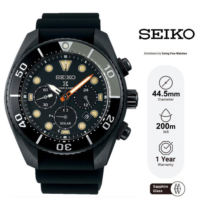 Seiko Prospex SSC761 SSC761J1 Jam Tangan Pria Solar Chronograph Diver Black Series Limited Edition O