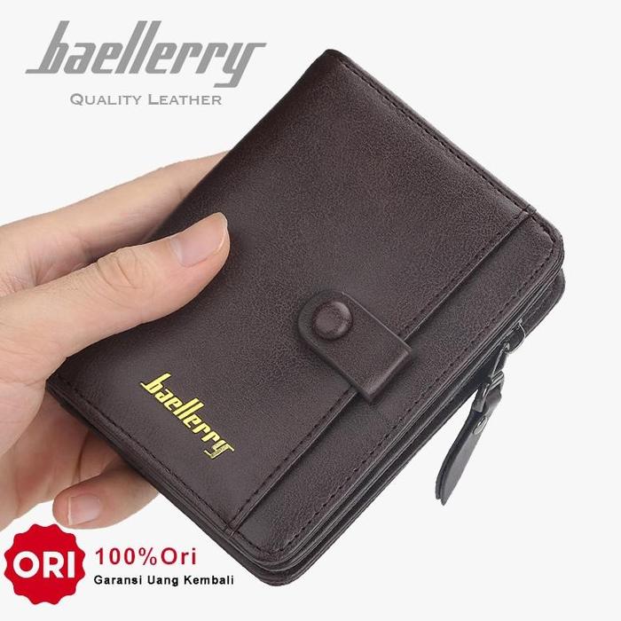 Baellerry D9153 Dompet Pria Wanita Bahan Kulit Pu Leather Premium Baeos