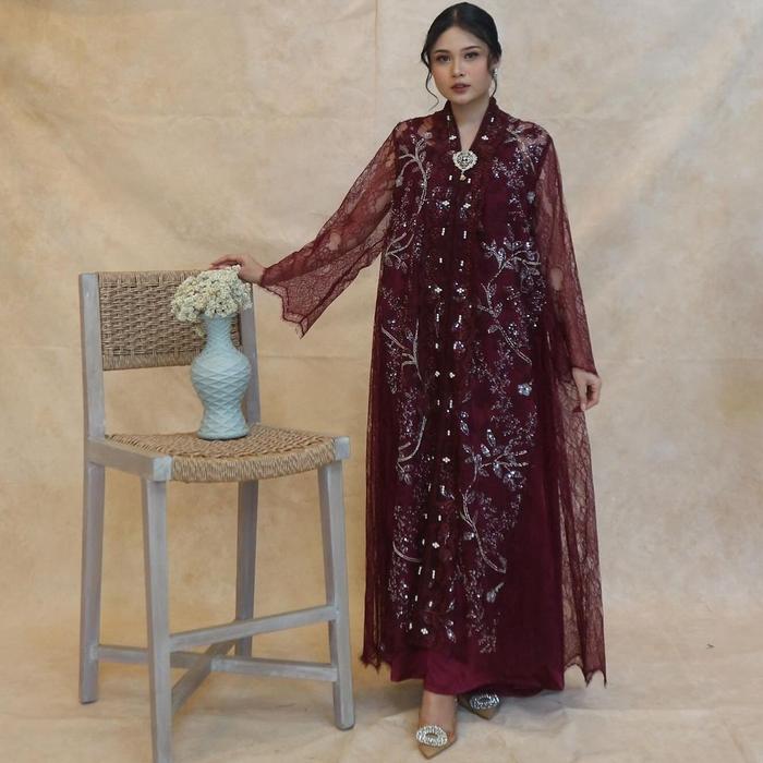 Dress Pesta Dress Maroon Merah Maroon Kuning Dress Premium Gamis Pesta Gamis Brukat Gamis Premium Ga
