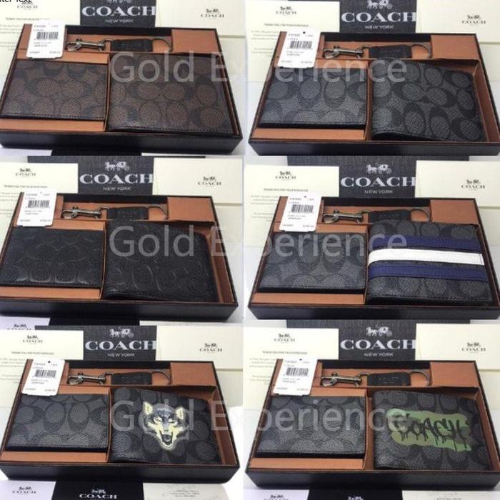 Coach Dompet Pria Men Wallet Dompet Lipat Pria Fullset Original Coach Wallet Coach Dompet