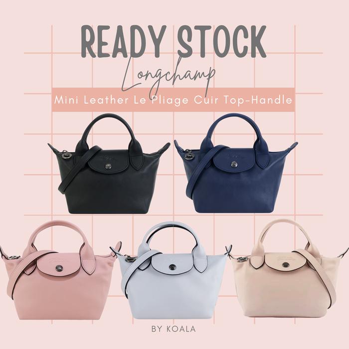 Tas Mini Leather Le Pliage Cuir Top-Handle Bag
