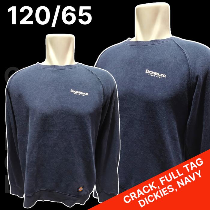 Sweater Navy Dickies Polos Original/Crewneck Navy Dickies Polos, Bekas