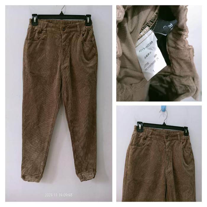 preloved 4139 celana Jogger Corduroy second branded