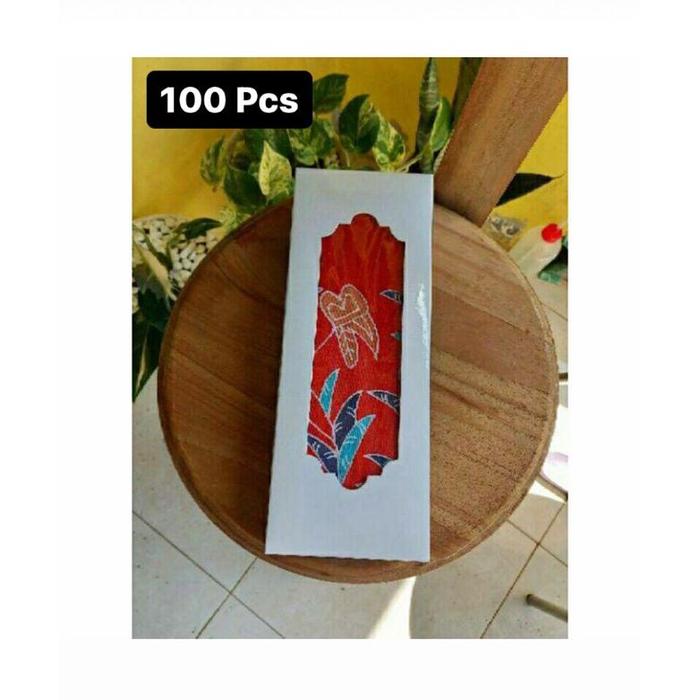 Harga 100 Pcs Kotak/ Box Batik Pembungkus Kain Batik Terlaris