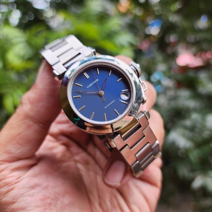 Cartier Pasha Automatic Blue Diall