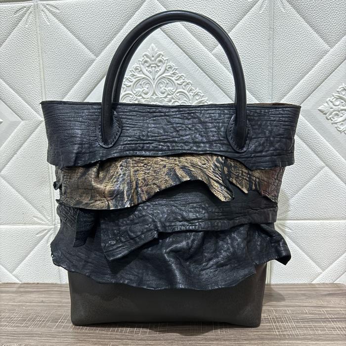 Tas handbag kulit sapi asli. Tas handbag kulit tunggal tebal. Preloved
