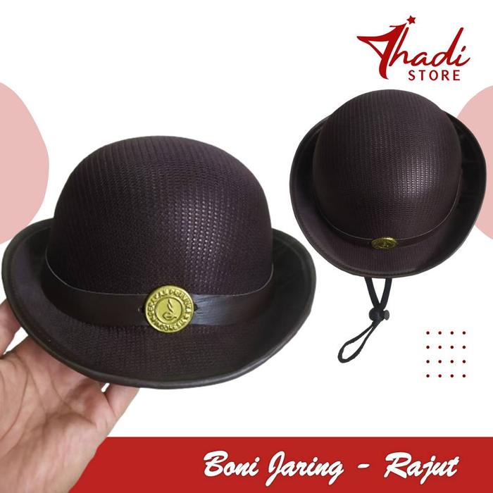 Topi Boni Pramuka Putri Jaring Rajut All Size 56-58 dengan Tali Stopper