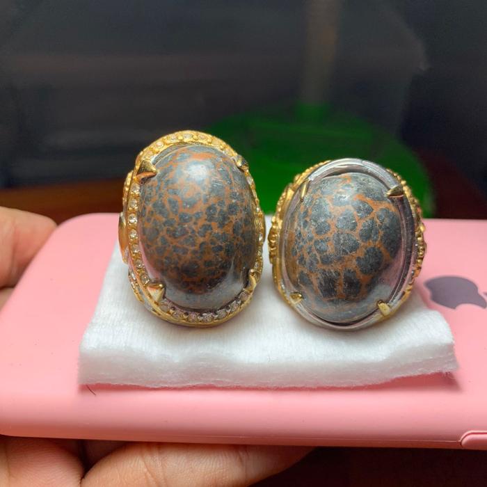 Cincin Batu Petir Serat Emas asli Kalimantan