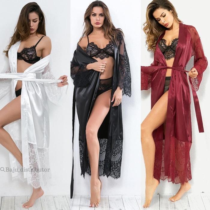 kimono ding bride / kimono ding panjang / kimono lingerie