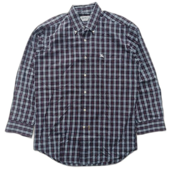 kemeja vintage Burberrys London nova check casual button down shirt