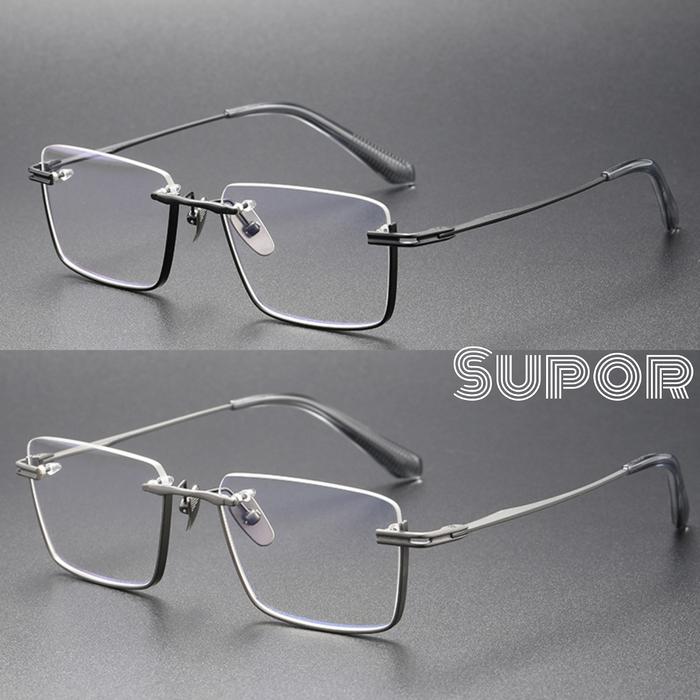 HF52 XL Frame kacamata Titanium Kaca mata Half Frame PRIA executive Profesional bisnis LEBAR semi fr