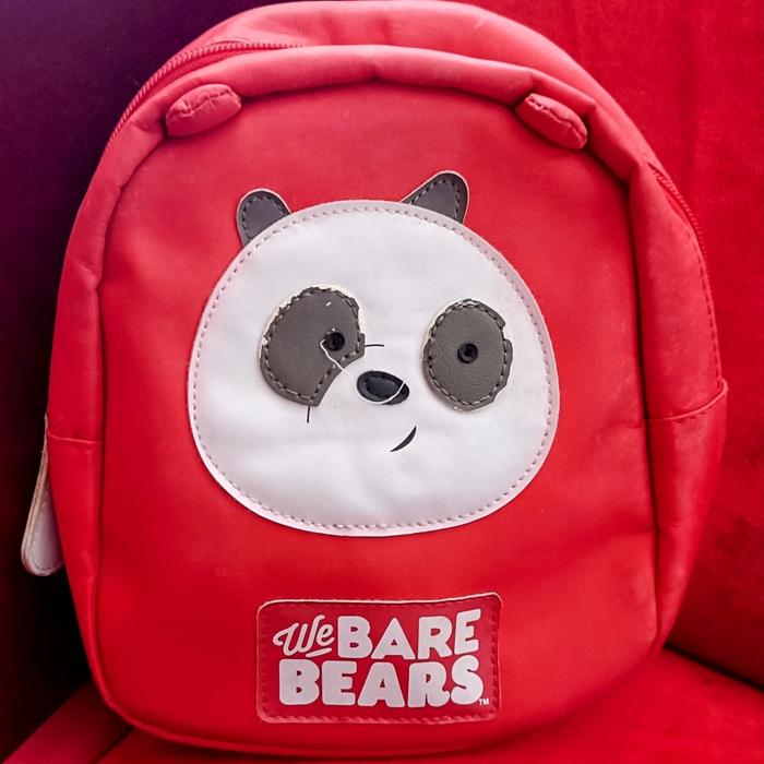 preloved mini backpack Bare Bears Miniso