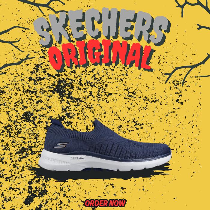 Sepatu Skechers Go Gamat Go Walk 6 Navy Men's ( 216205/NVOR ) Original