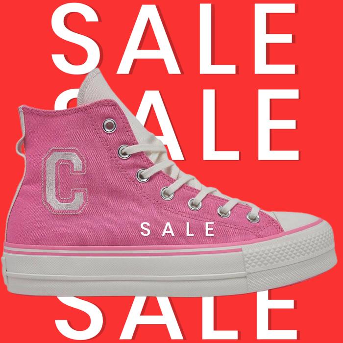 Sepatu Sneakers (WANITA) CONVERSE Chuck Taylor All Star Lift Hi oops pink A07141C ORIGINAL 100% LEGI