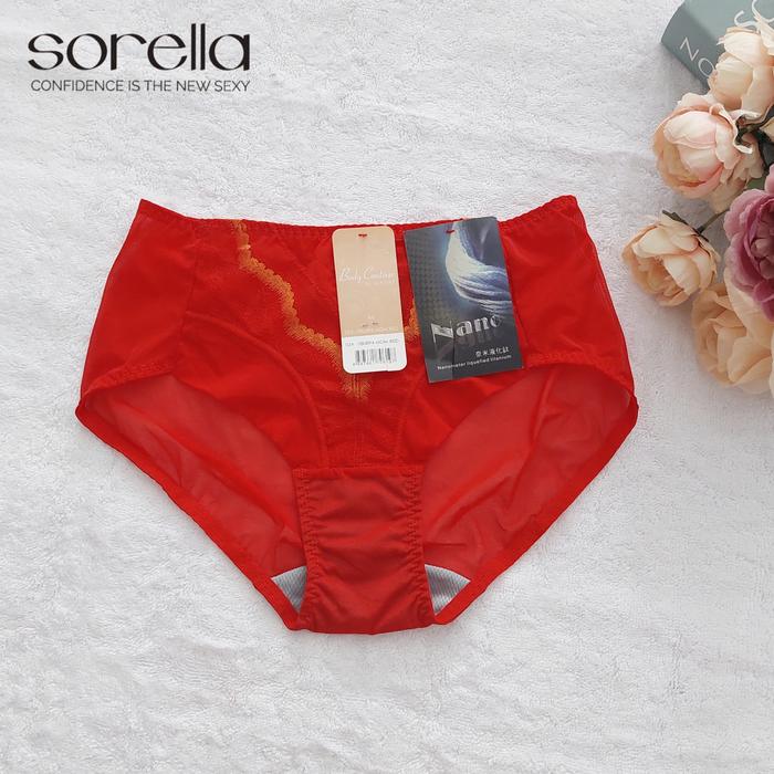 sr894 sorella body contour panty red lace M Wanita