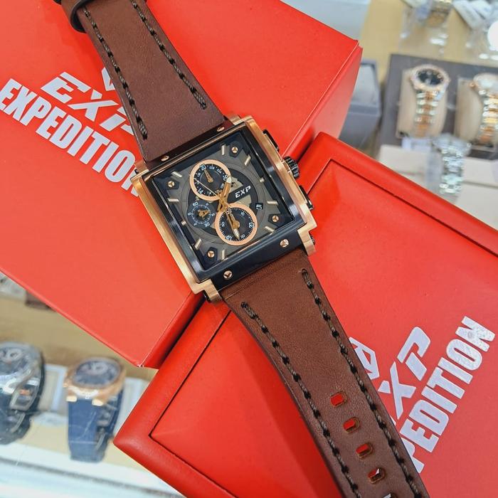 JAM PRIA ORIGINAL COKLAT ROSE GOLD EXPEDITION 6731 EXP 6731 EXF 6731
