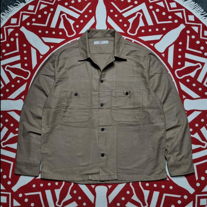 Kemeja outer Double pocket 8 second lengan panjang