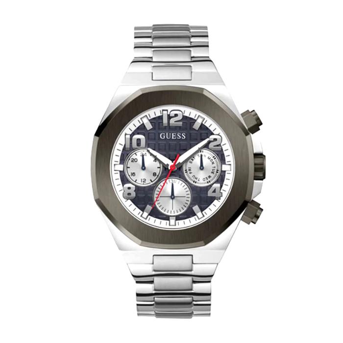 Guess GW0489G1 Silver Black Jam Tangan Pria
