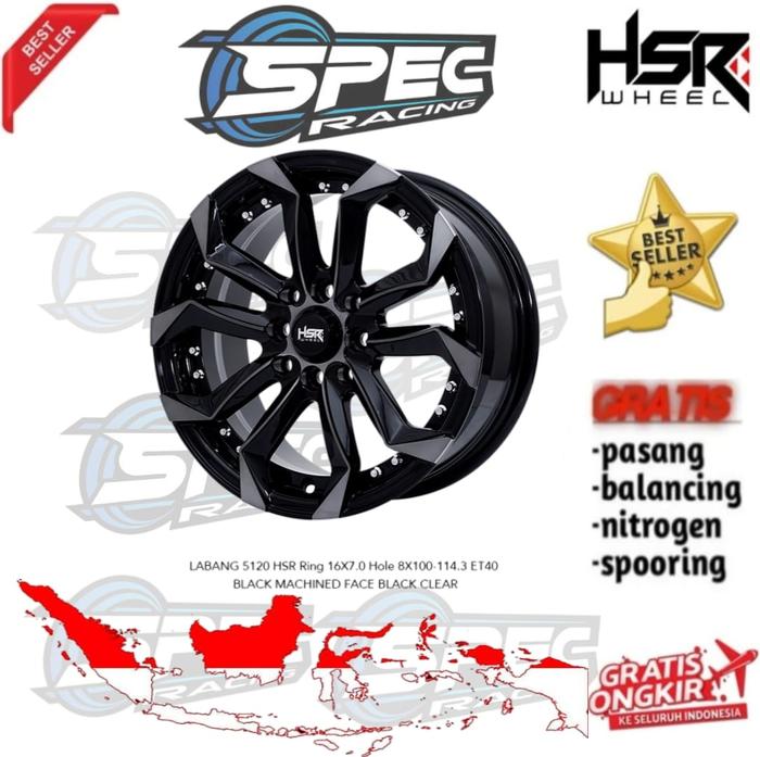 Velg Mobil HSR LABANG Ring 16 Pelek Racing R16 Mobilio Avanza Livinna Xenia Jazz Yaris Sigra Calya V
