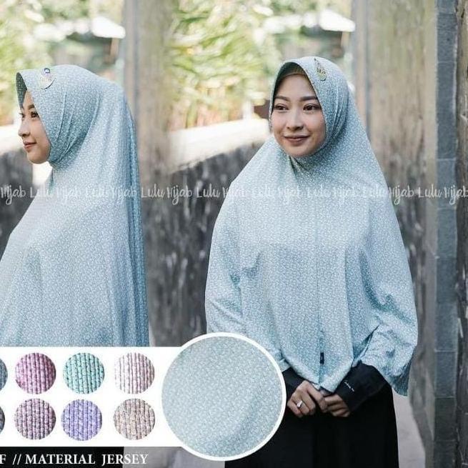 hijab instan syar'i motif bunga ori lulu hijab