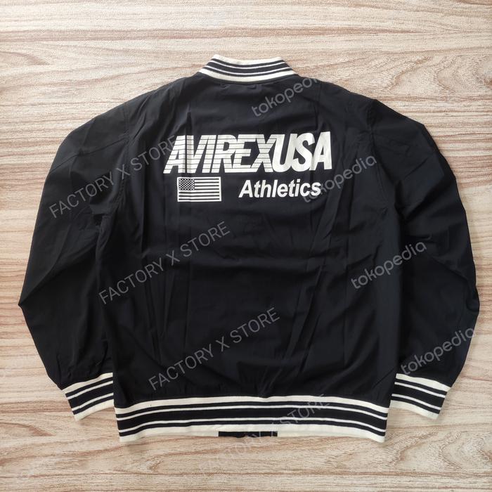 AVIREX USA ATHLETICS WATERPROOF VARSITY JACKET BKN ALPHA INDUSTRIES