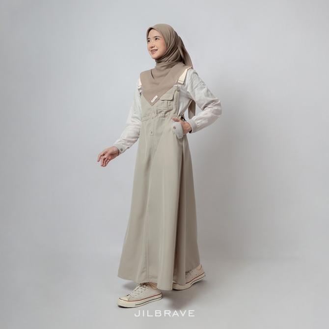 JILBRAVE Zeeza Overall Dress Gamis Wanita Sporty Casual Outdoor Style - The Creators Club