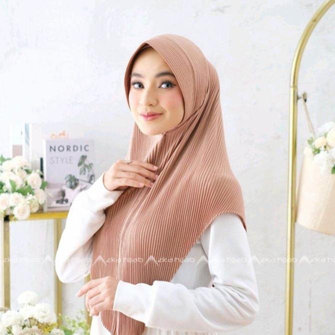 hijab instan bergo plisket maryam jersey premium ori by Azka trend2021