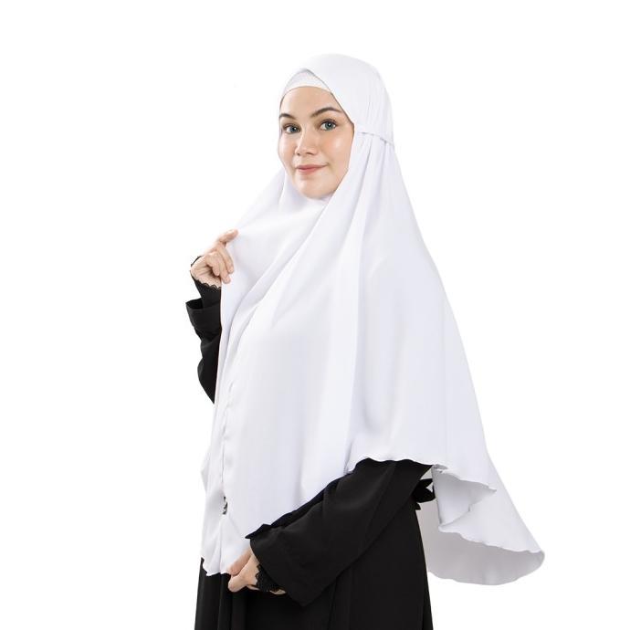 Bajuyuli Jilbab Bergo Maryam Jumbo Syari Polos - Putih