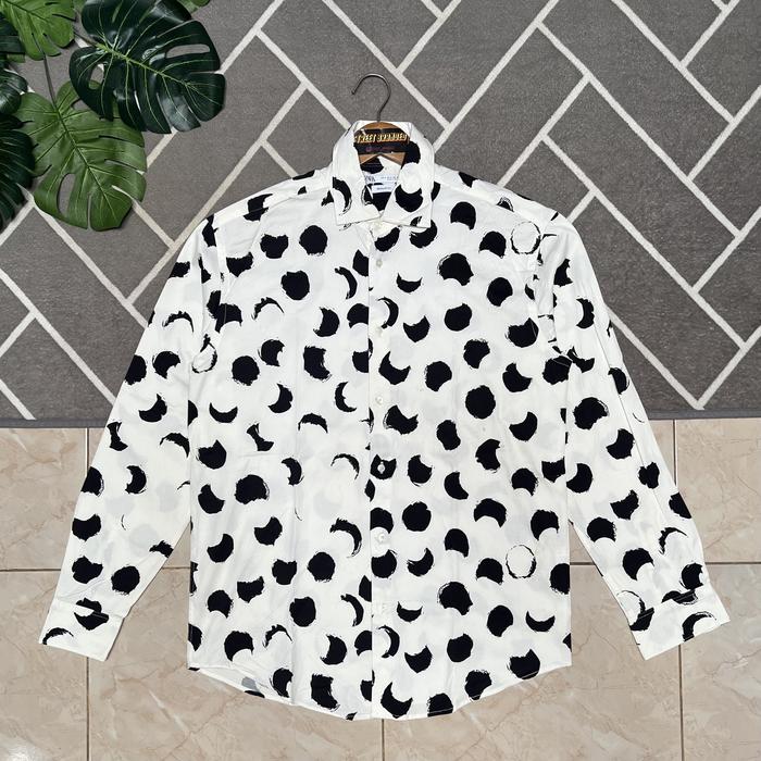 Zara Kemeja Katun | Kemeja Katun Zara| Zara Kemeja Katun Motif | Kemeja Panjang Zara | Kemeja motif