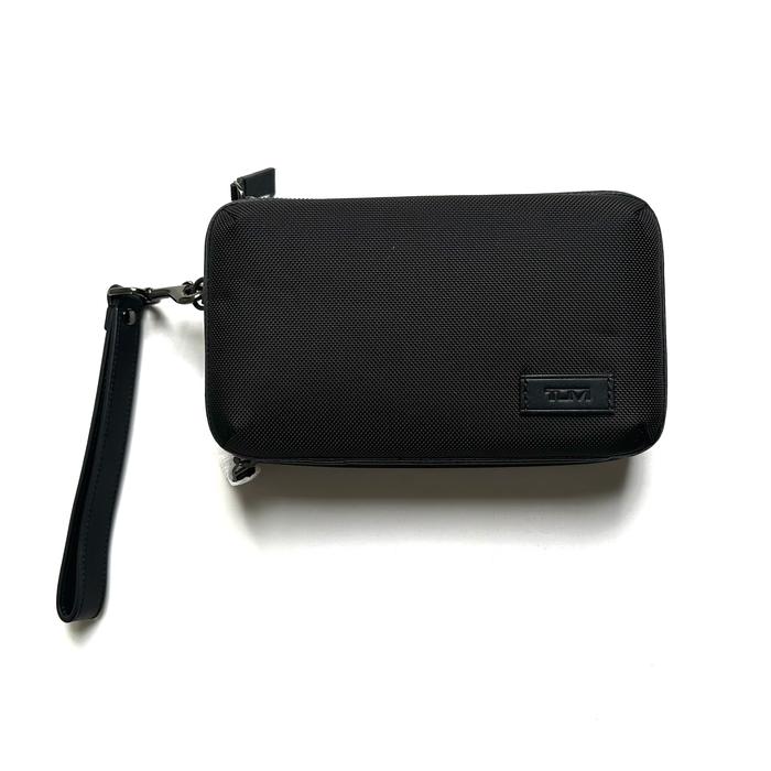 tumii triple zip clutch alpha slg original