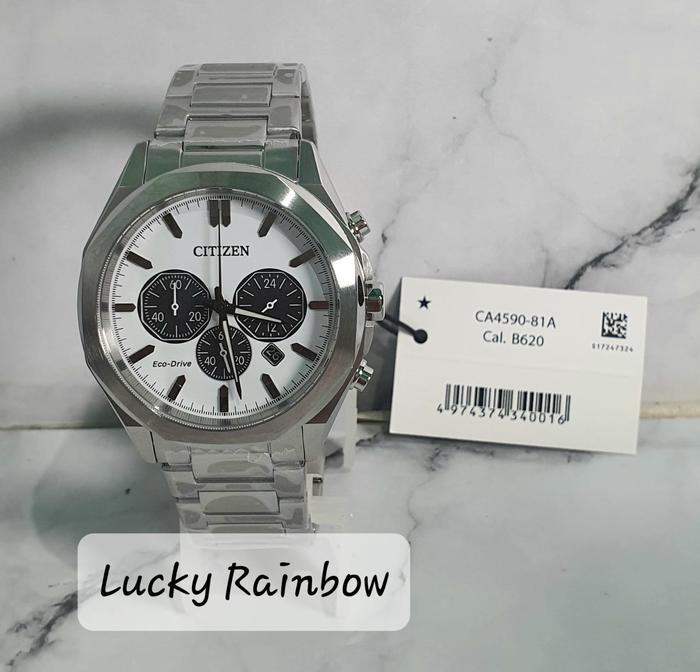 Jam Tangan Pria Citizen Eco Drive CA4590-81A Chronograph Stainless Steel