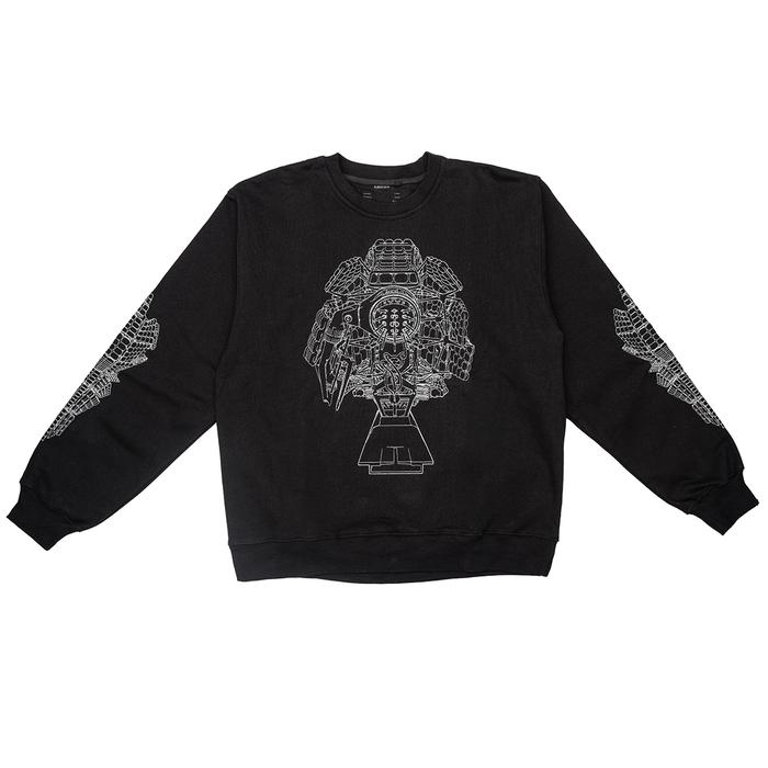 NIX POWELL MOTORITH BLACK EMBROIDERY CREWNECK SWEATSHIRT