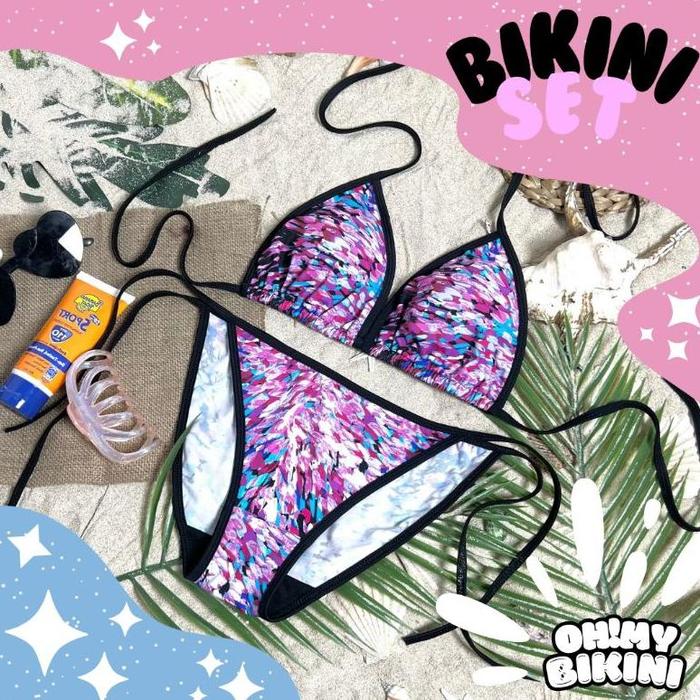 Bikini Set ( MOTIF) TRIANGLE | Baju Pantai | Murah | baju sexy | Bikini Lucu | Oh!MyBikini