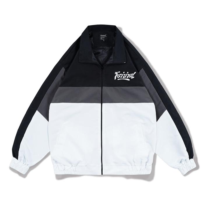 [JV70] Jaket Vintage Kombinasi / Jaket Bomber / Jaket Coach Distro Motif FENNEL LINE