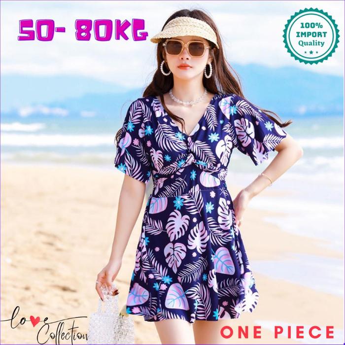 Baju Renang Wanita One Piece Nuansa Bali Kualitas Premium Baju Pantai Dress Import Swimsuit Sexy LC5