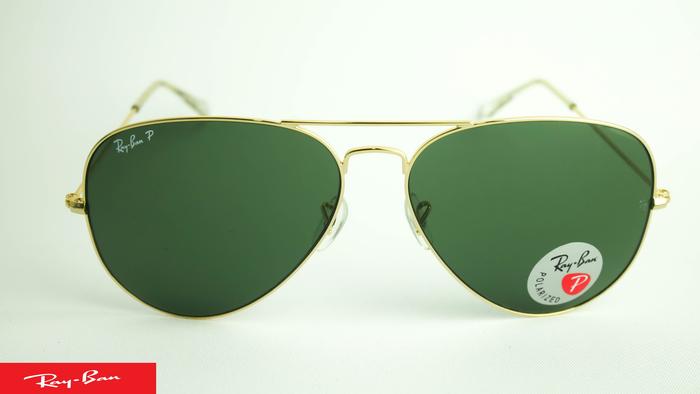 Kacamata Rayban Aviator RB3026 001/58 62 Gold Green Polarized Original